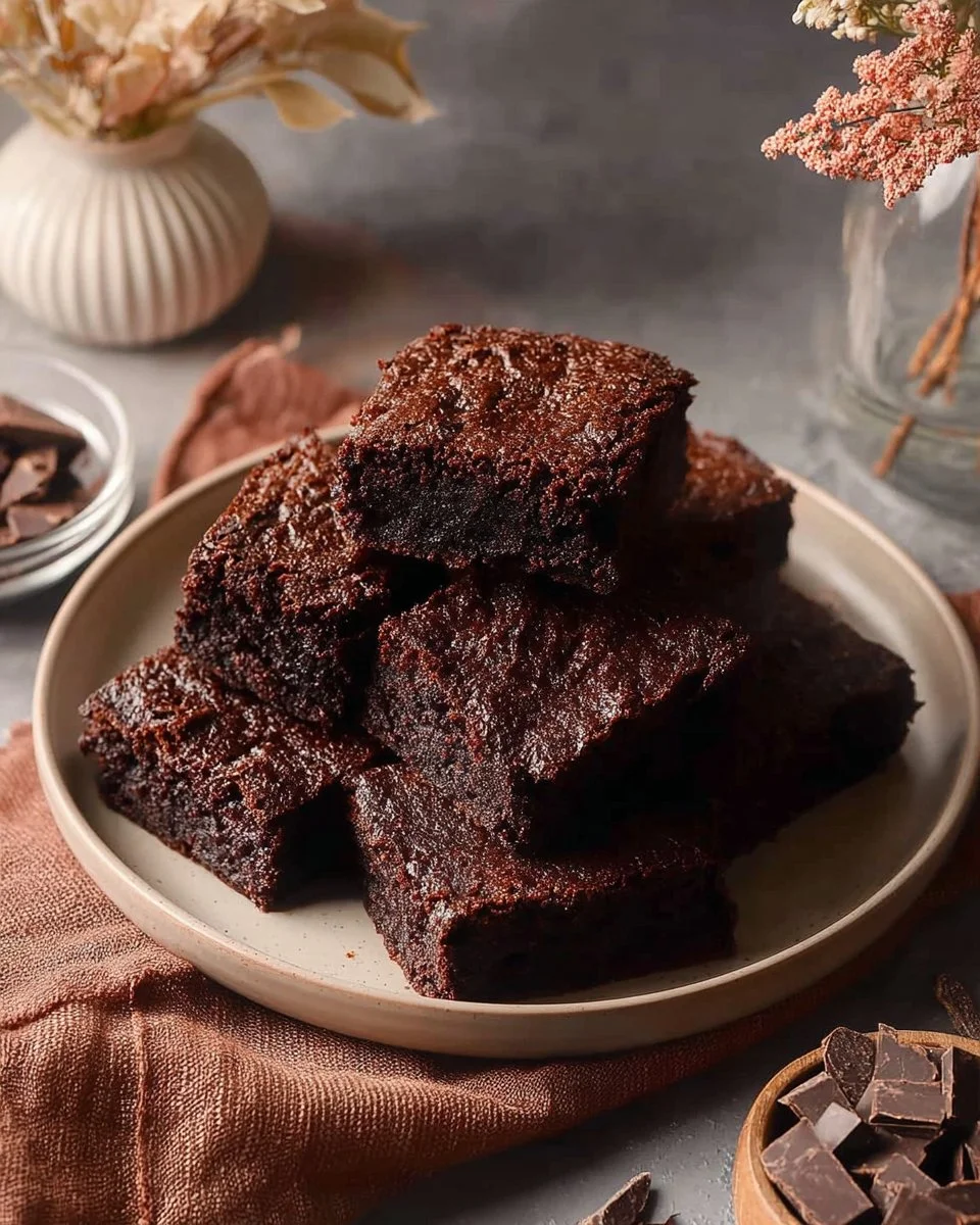 Chocolate 3 Ingredient Banana Brownies