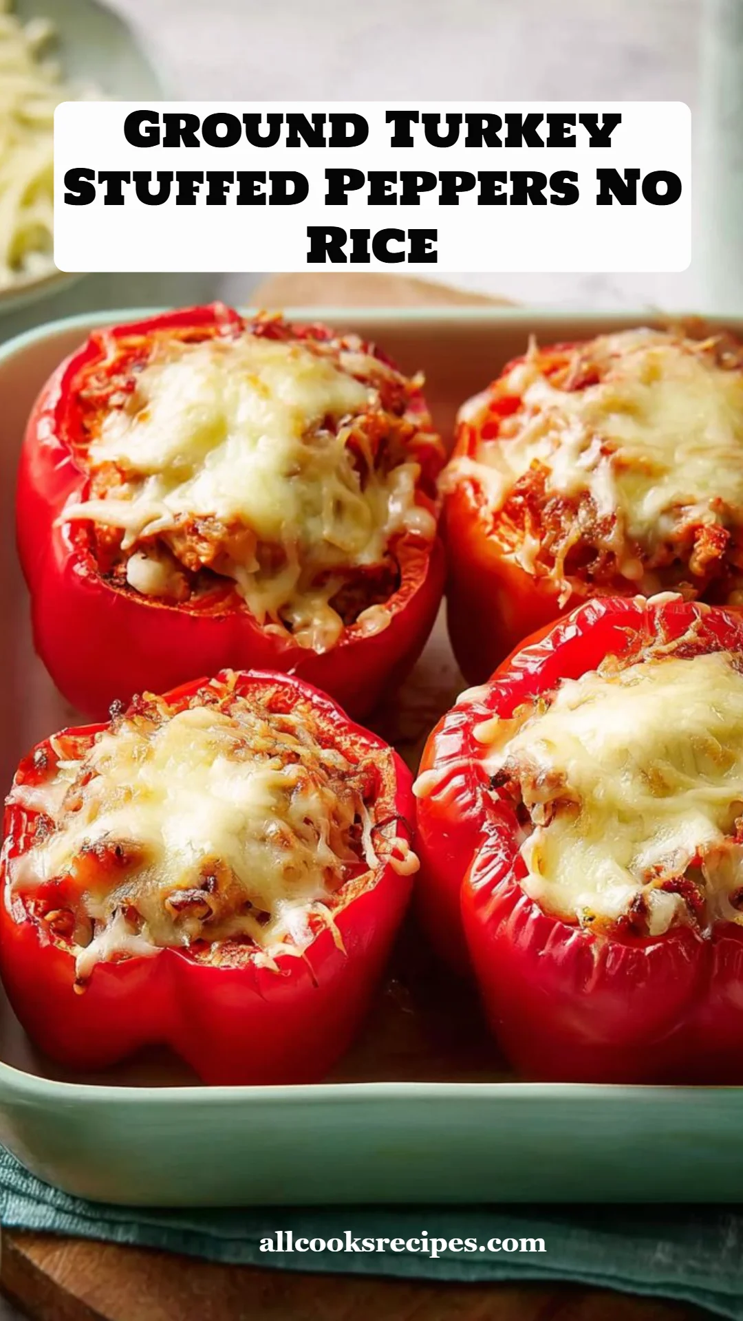 Ground Turkey Stuffed Peppers No Rice