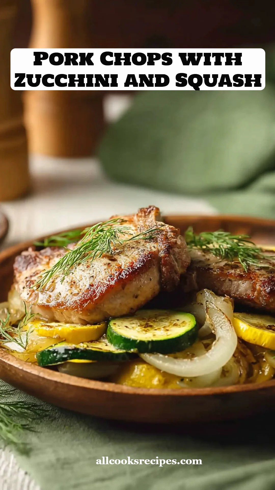 Pork Chops with Zucchini and Squash