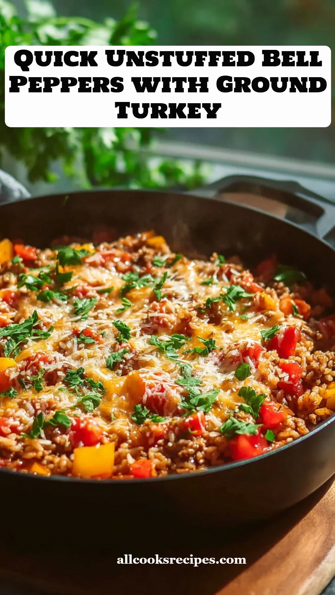 Quick Unstuffed Bell Peppers with Ground Turkey