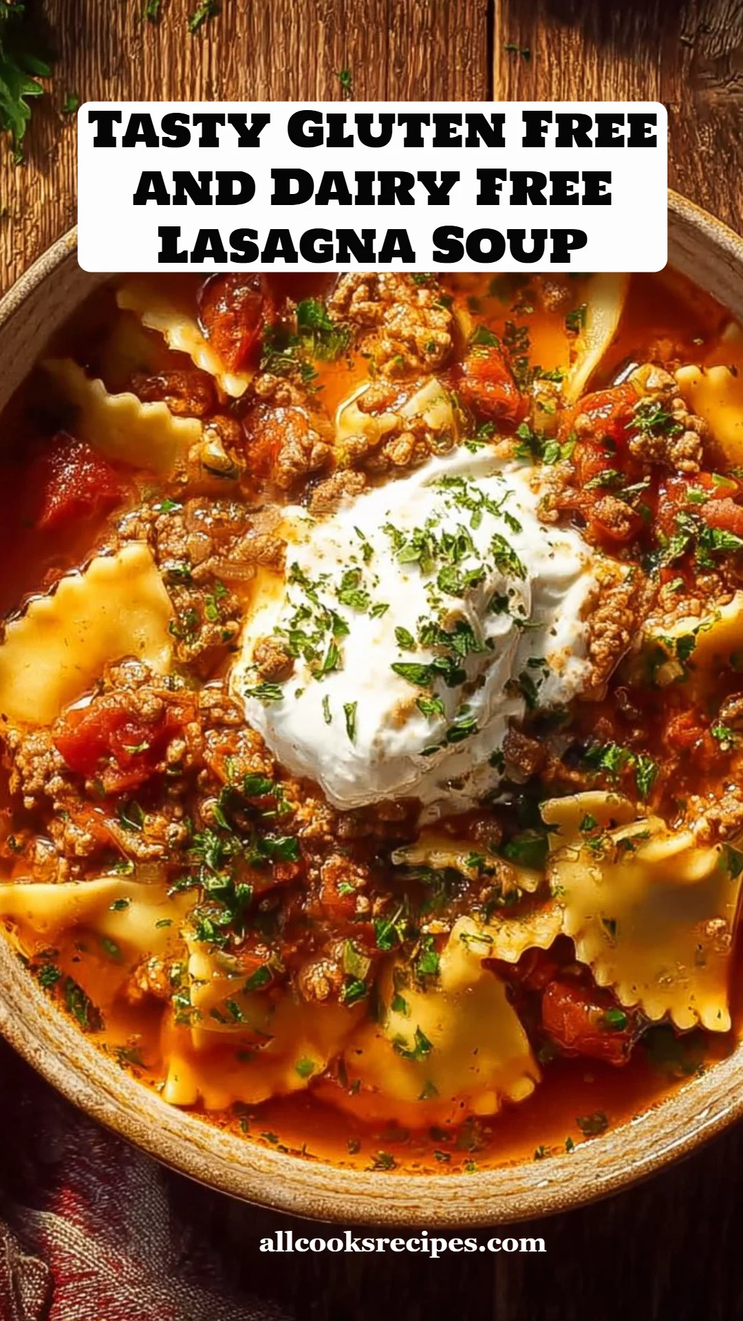 Tasty Gluten Free and Dairy Free Lasagna Soup