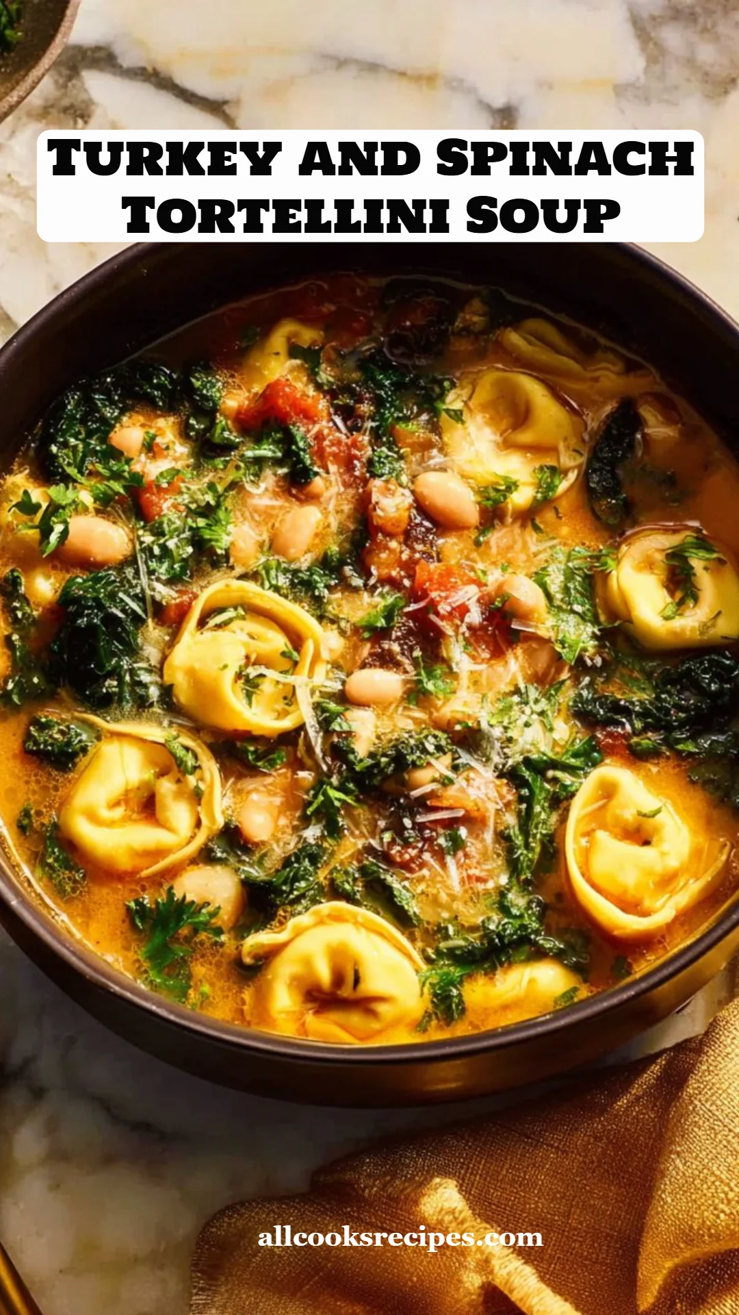 Turkey and Spinach Tortellini Soup