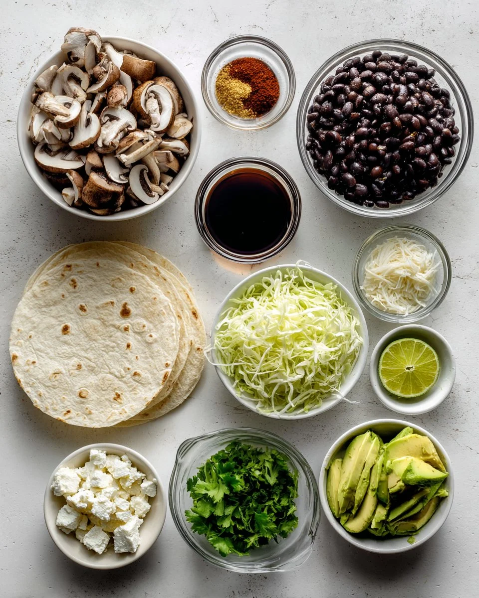 Black Bean Mushroom Tacos