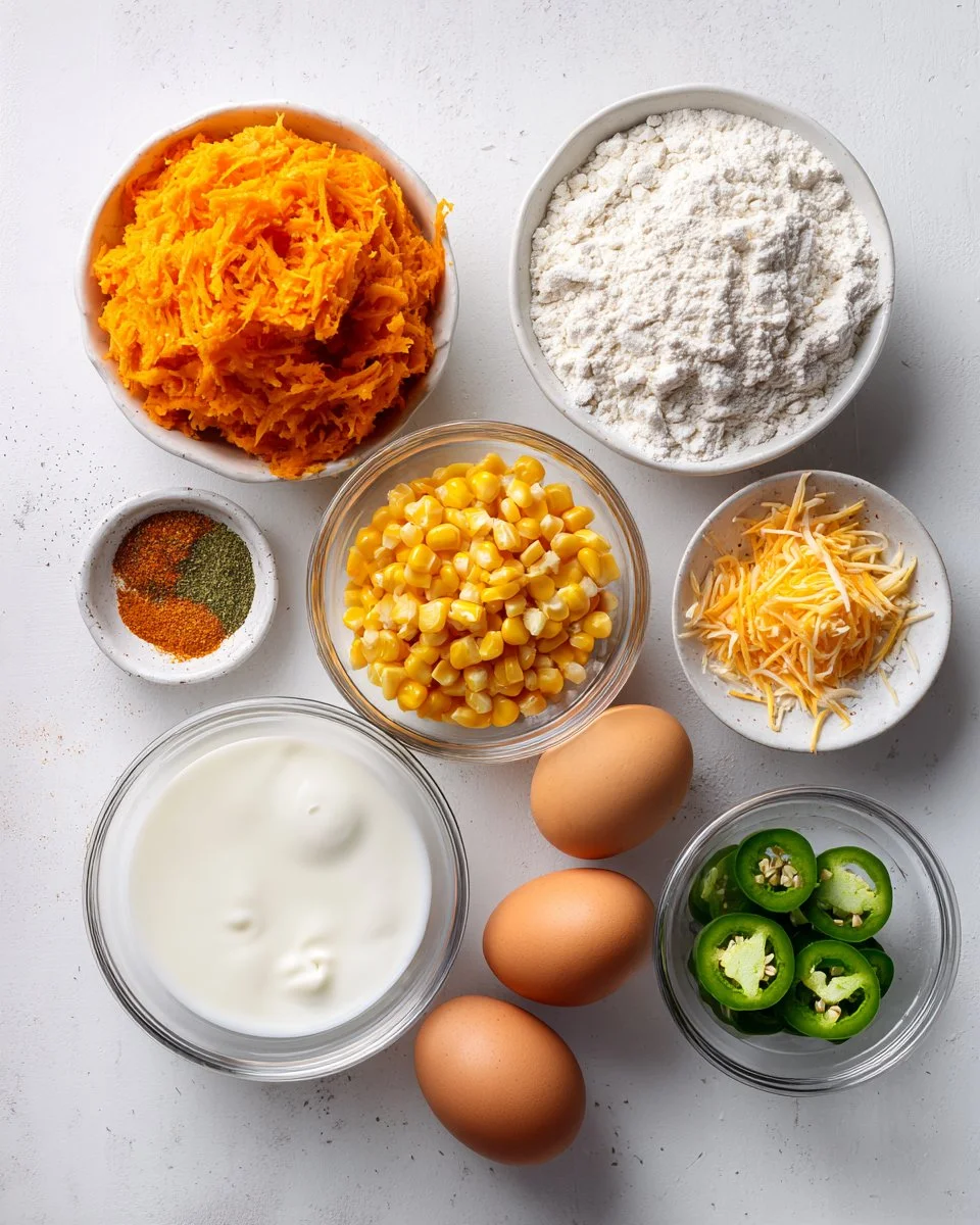 Cheesy Sweet Potato Corn Muffins