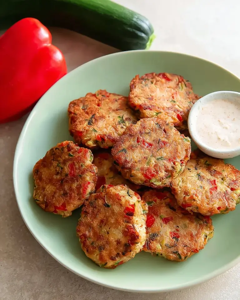 Cheesy veggie bean fritters served with dipping sauce on a platter