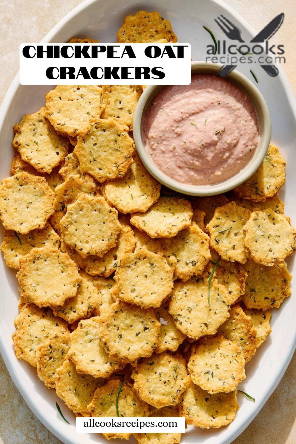 Chickpea Oat Crackers