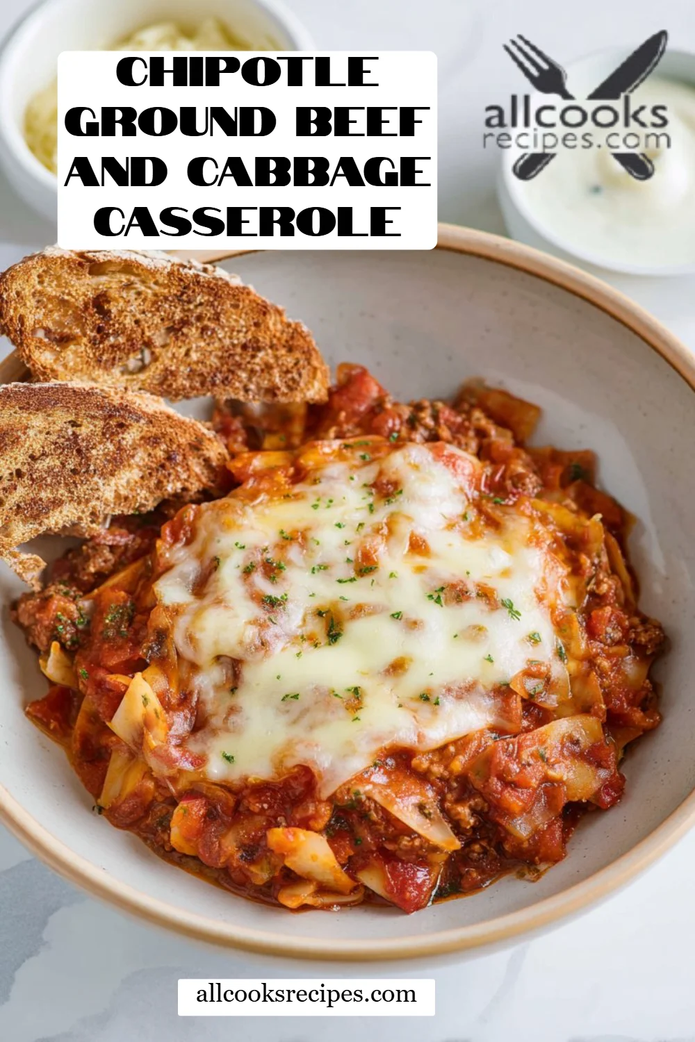Chipotle Ground Beef and Cabbage Casserole