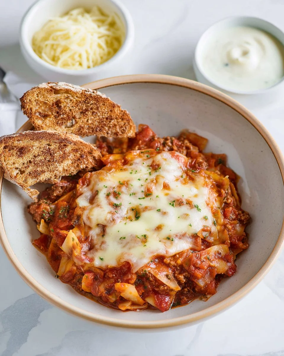 Chipotle Ground Beef and Cabbage Casserole