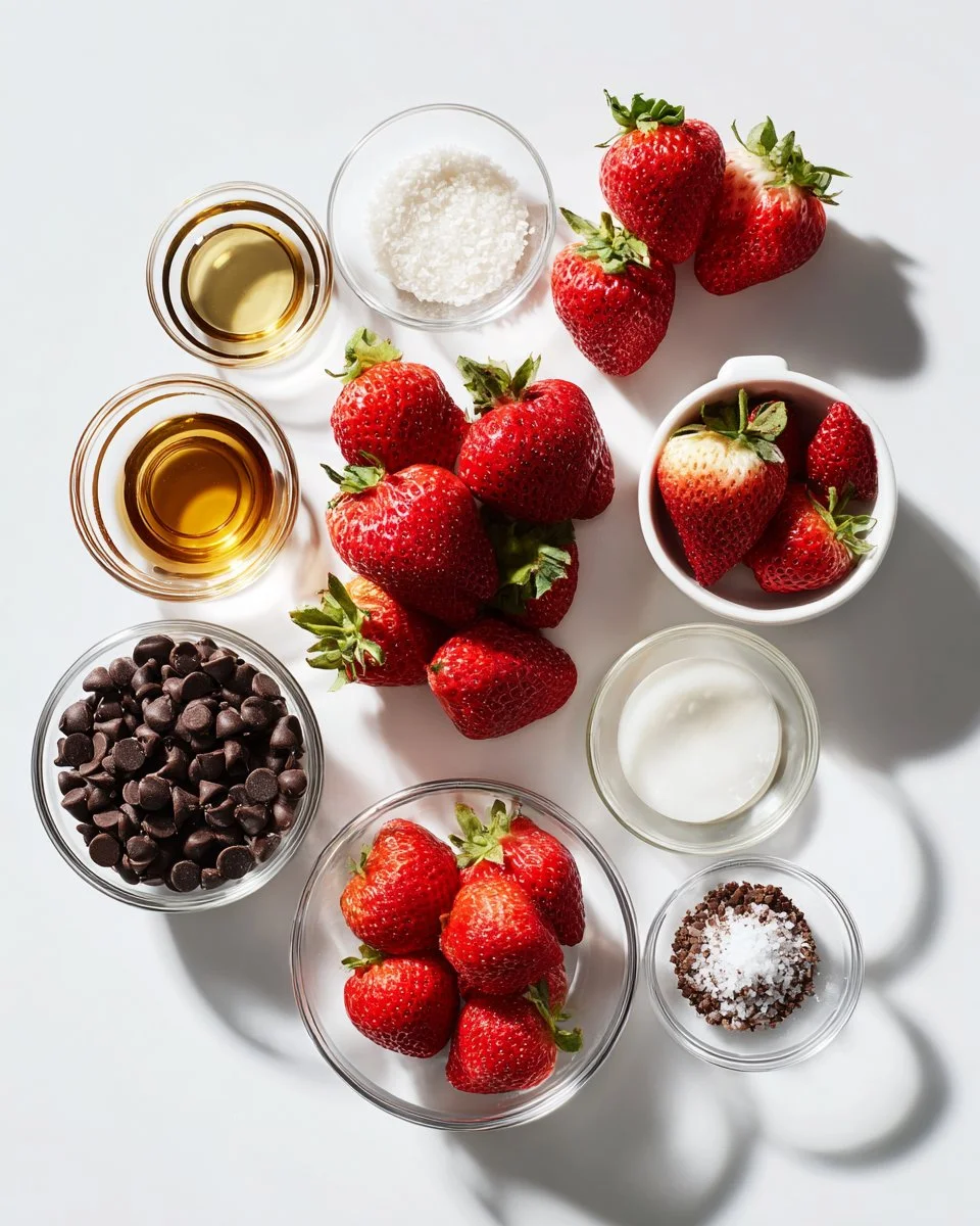 Chocolate Covered Strawberries in a Cup