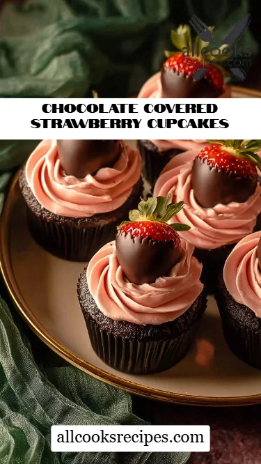 Chocolate Covered Strawberry Cupcakes