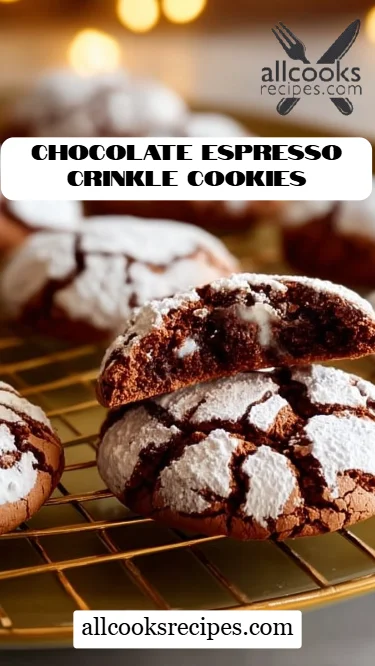 Chocolate Espresso Crinkle Cookies
