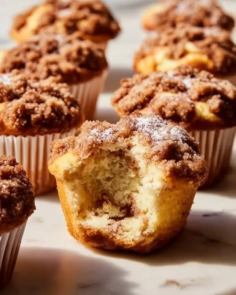 Delicious Cinnamon Coffee Cake Muffins fresh out of the oven