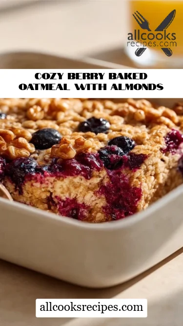 Cozy Berry Baked Oatmeal with Almonds