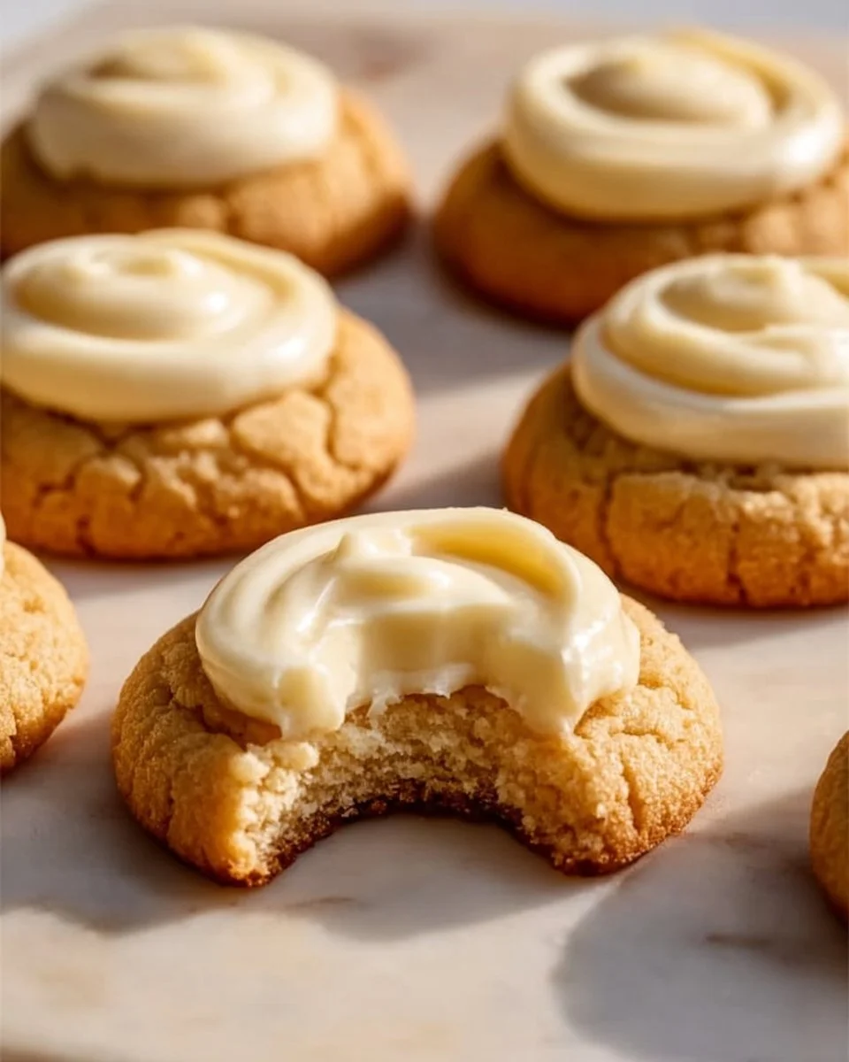 Delicious cream cheese thumbprint cookies on a plate ready to be enjoyed.