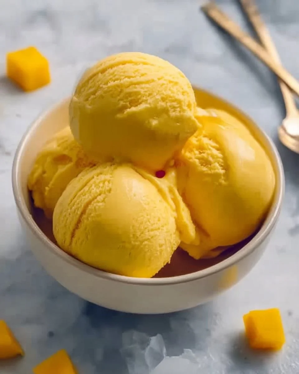 Easy Mango Ice Cream