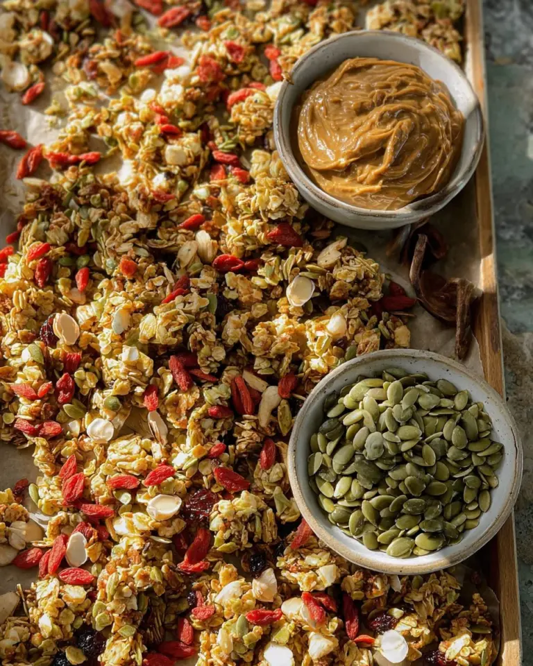 Easy no bake granola clusters recipe with oats, honey, and chocolate.