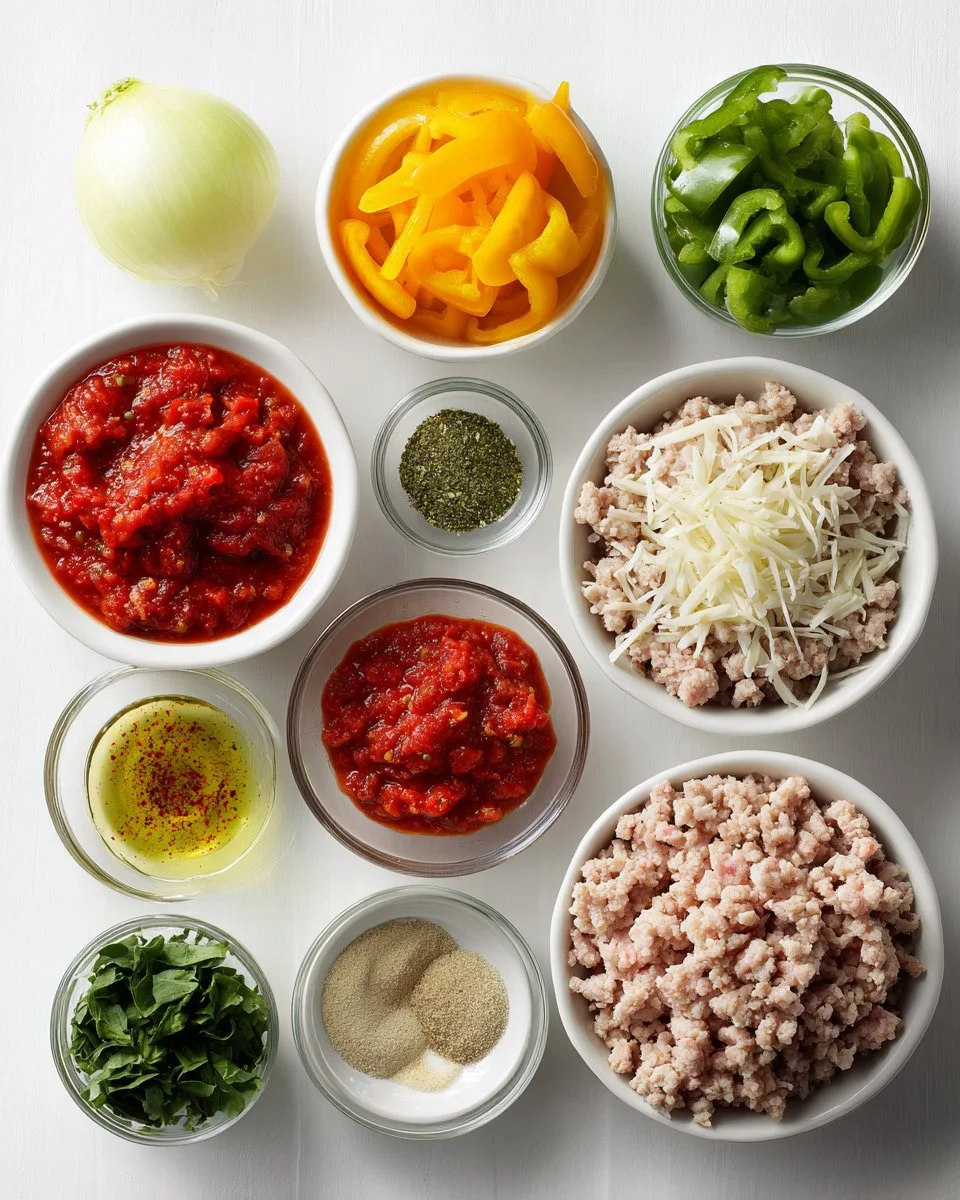 Ground Turkey Stuffed Peppers Casserole