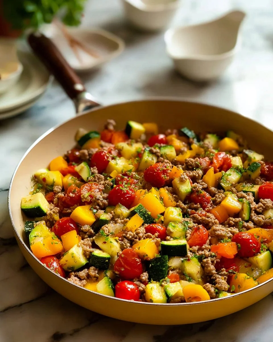 Healthy Veggie Hash with Ground Turkey