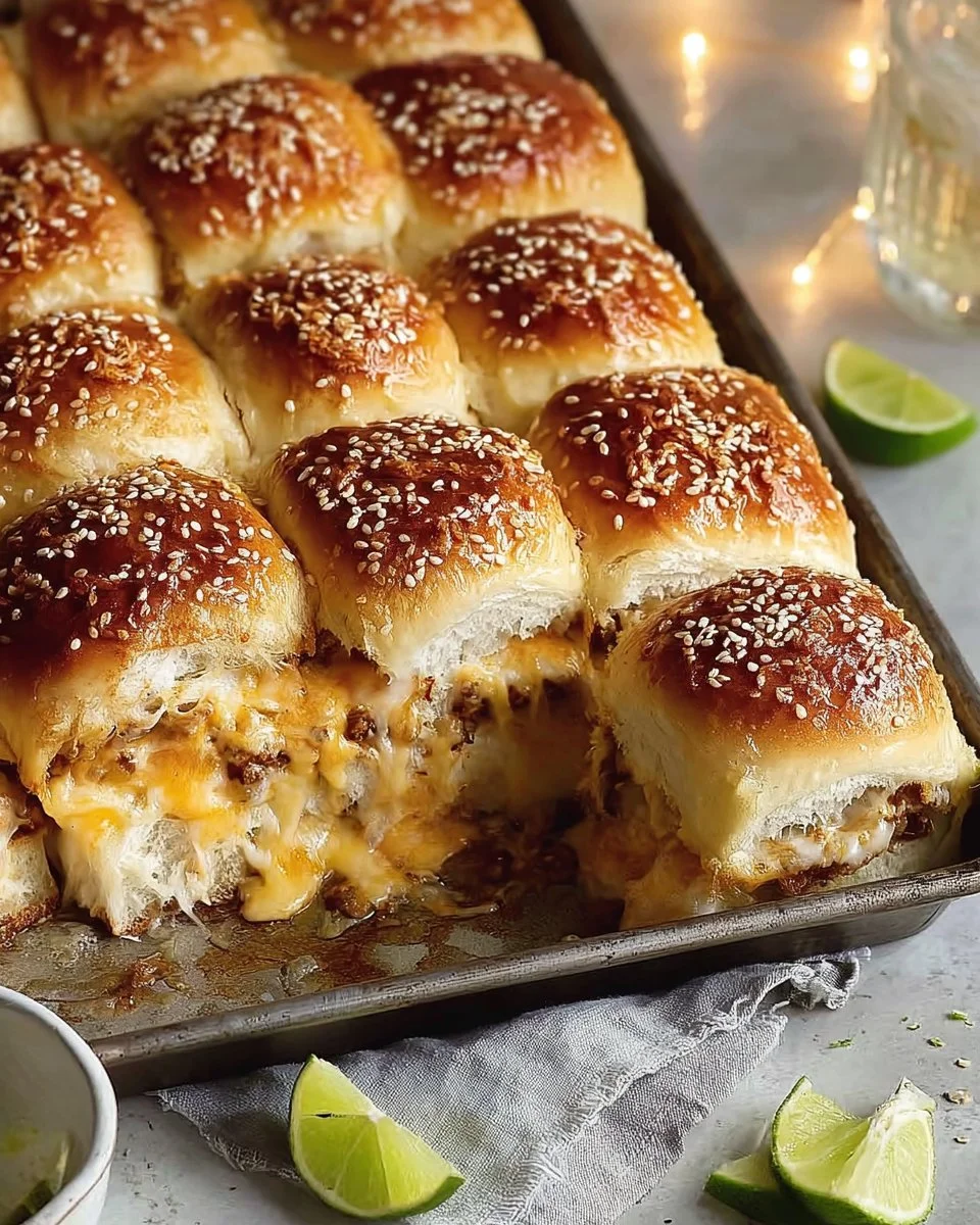 Homemade ground turkey sliders served on Hawaiian rolls