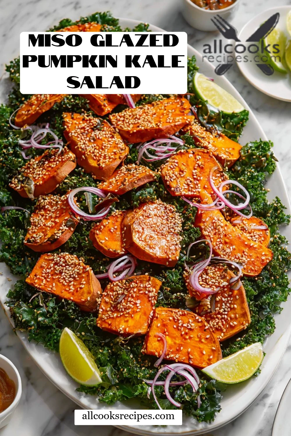 Miso Glazed Pumpkin Kale Salad