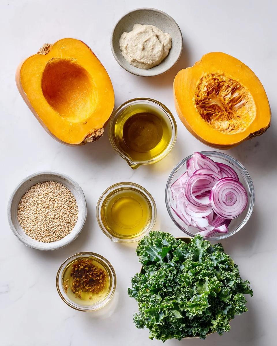 Miso Glazed Pumpkin Kale Salad
