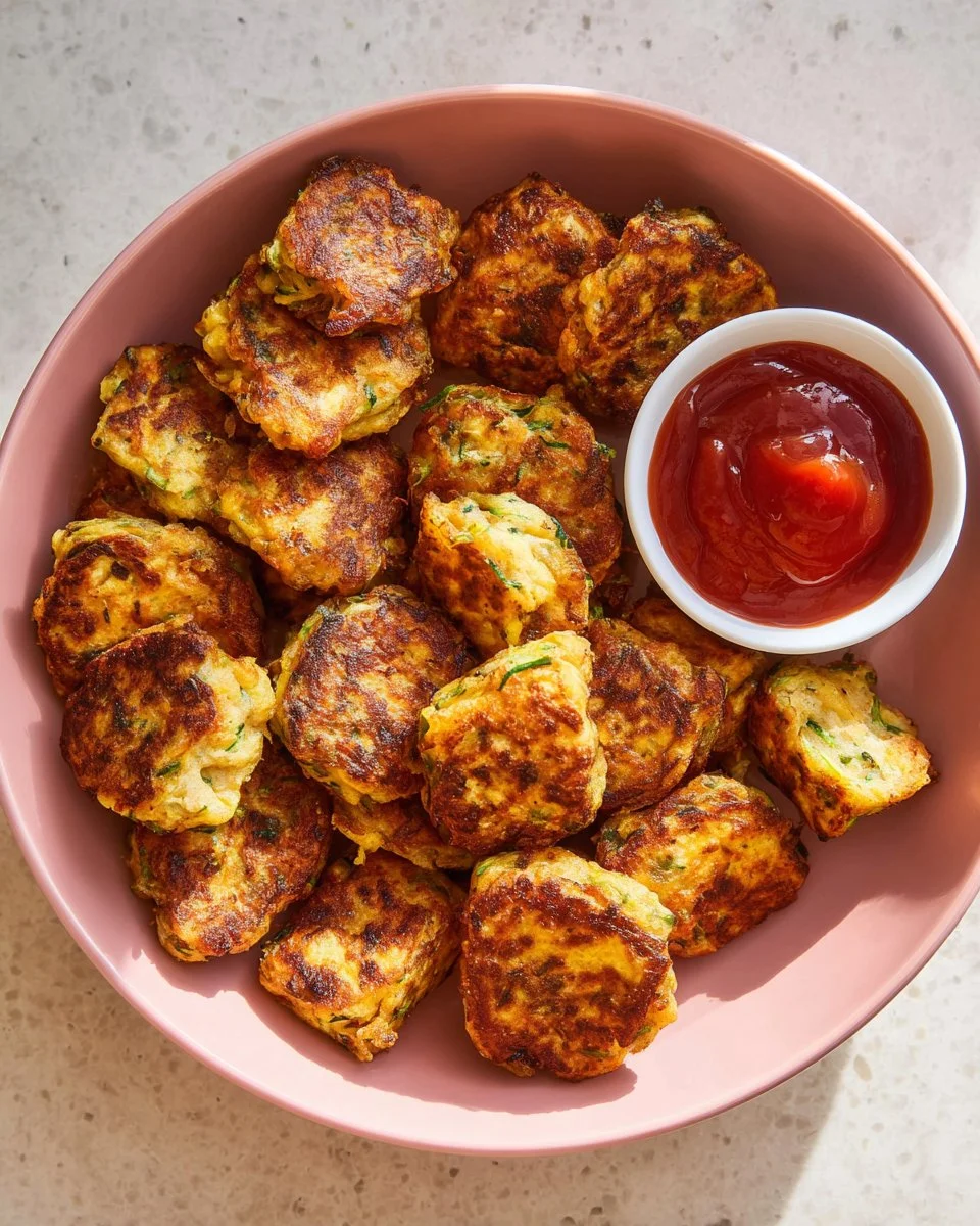 Delicious veggie ricotta fritters served on a plate