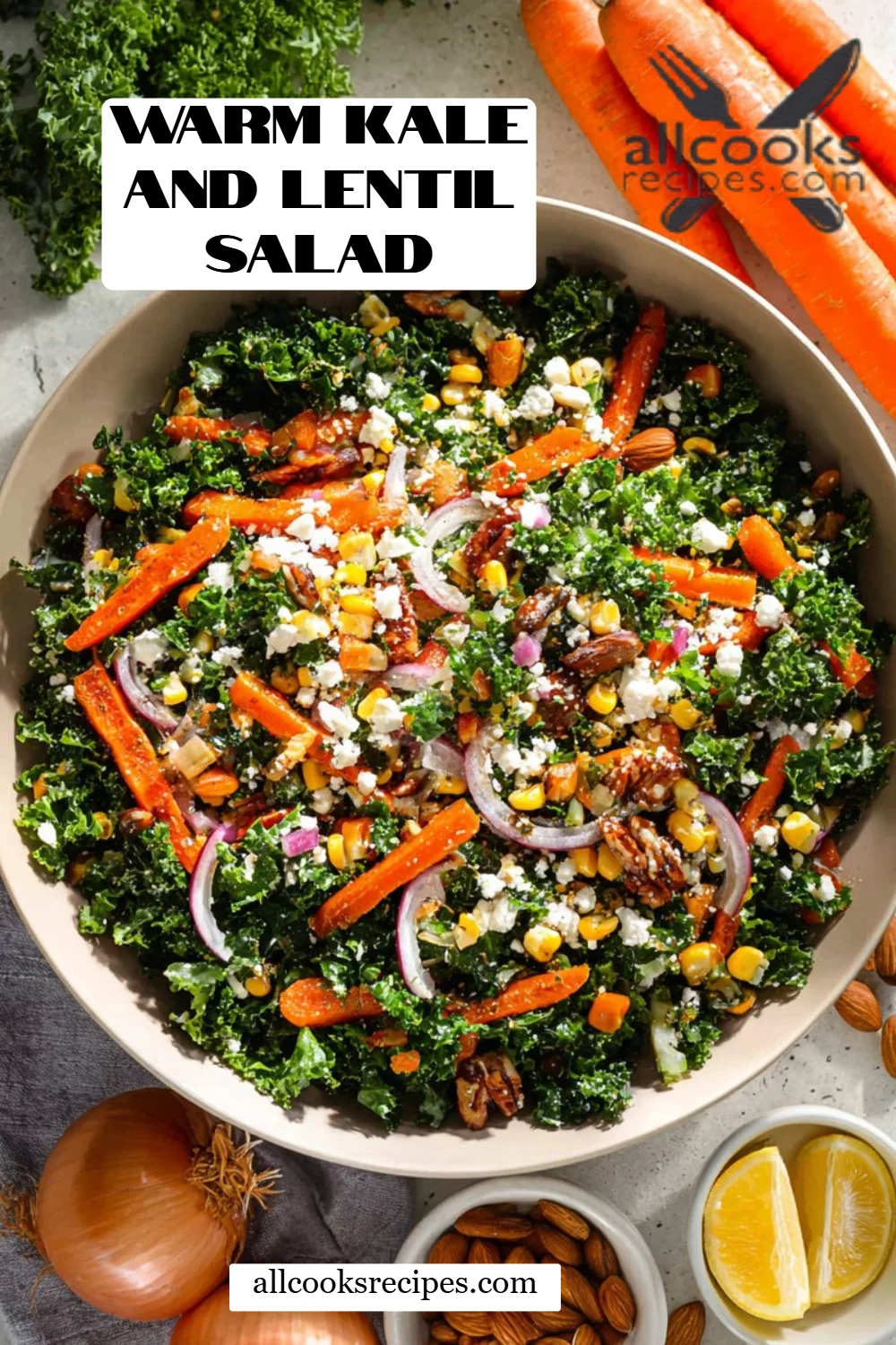 Warm Kale and Lentil Salad