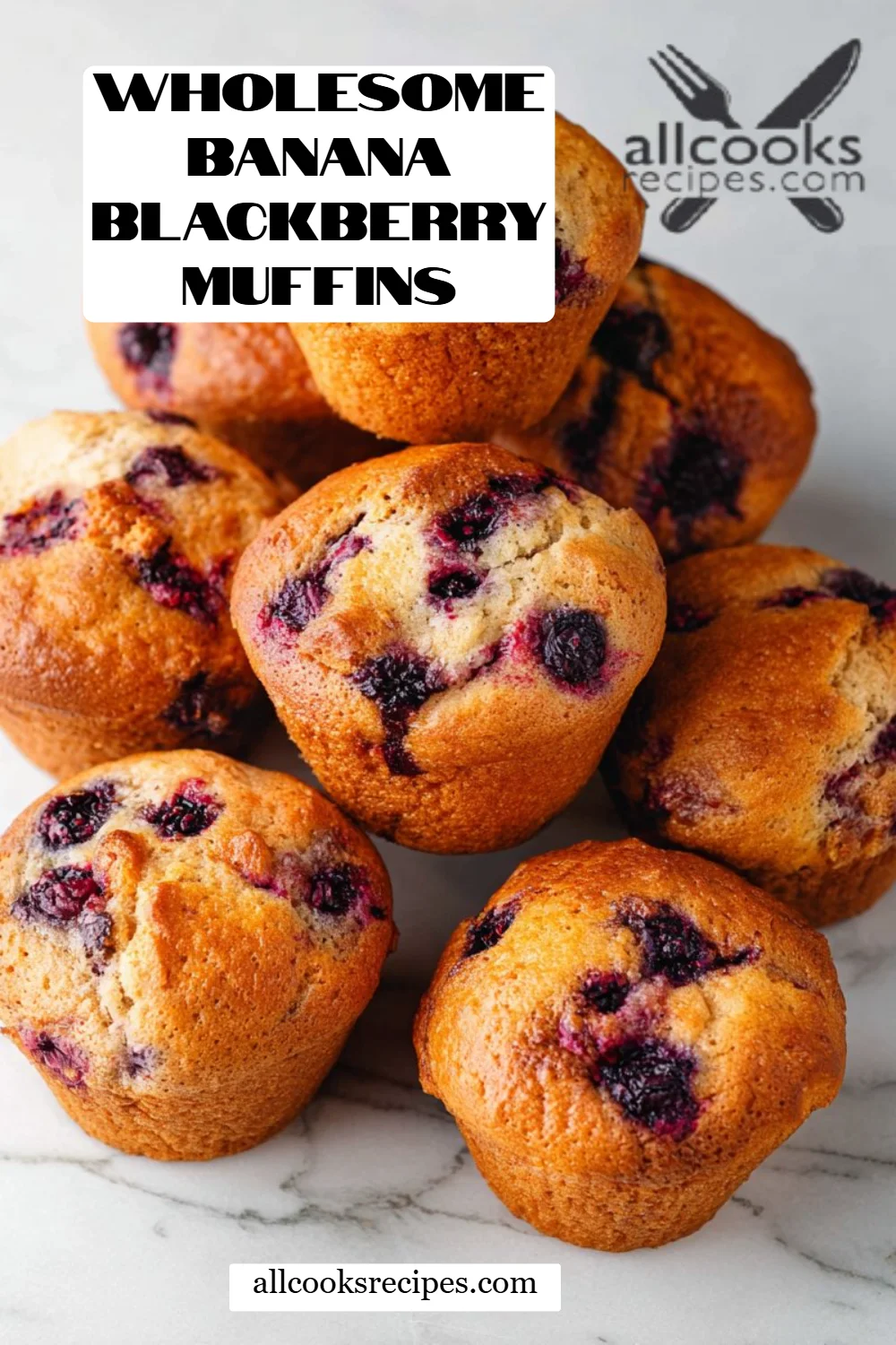 Wholesome Banana Blackberry Muffins