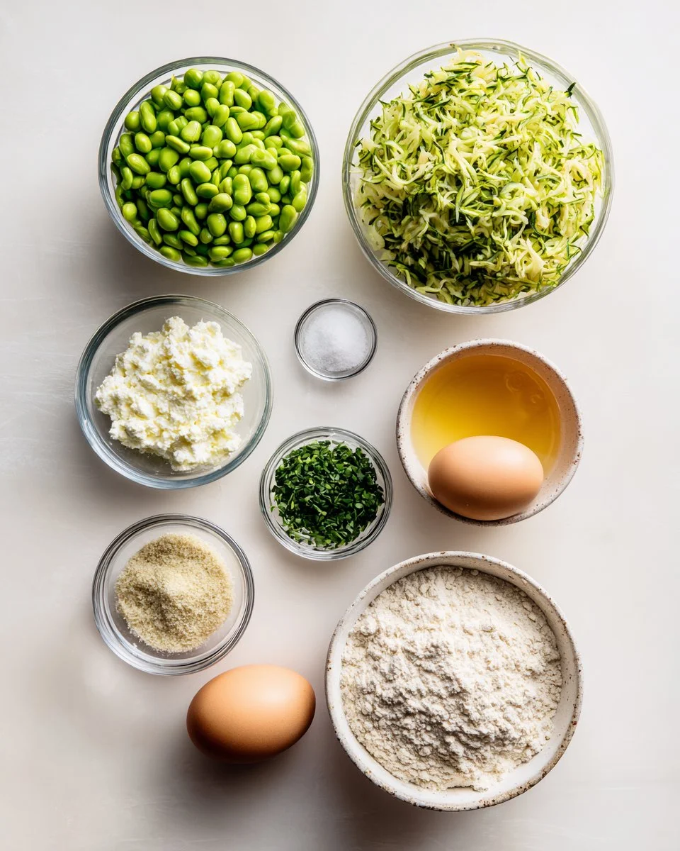 Zucchini Edamame Fritters