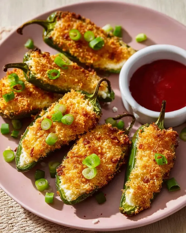 Crispy Air Fryer Jalapeno Poppers with cheese filling
