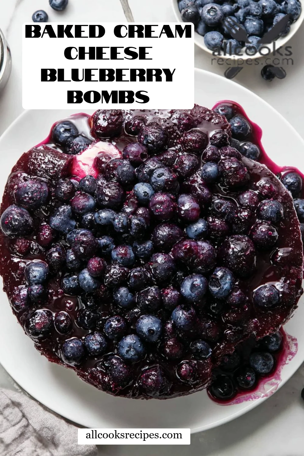Baked Cream Cheese Blueberry Bombs