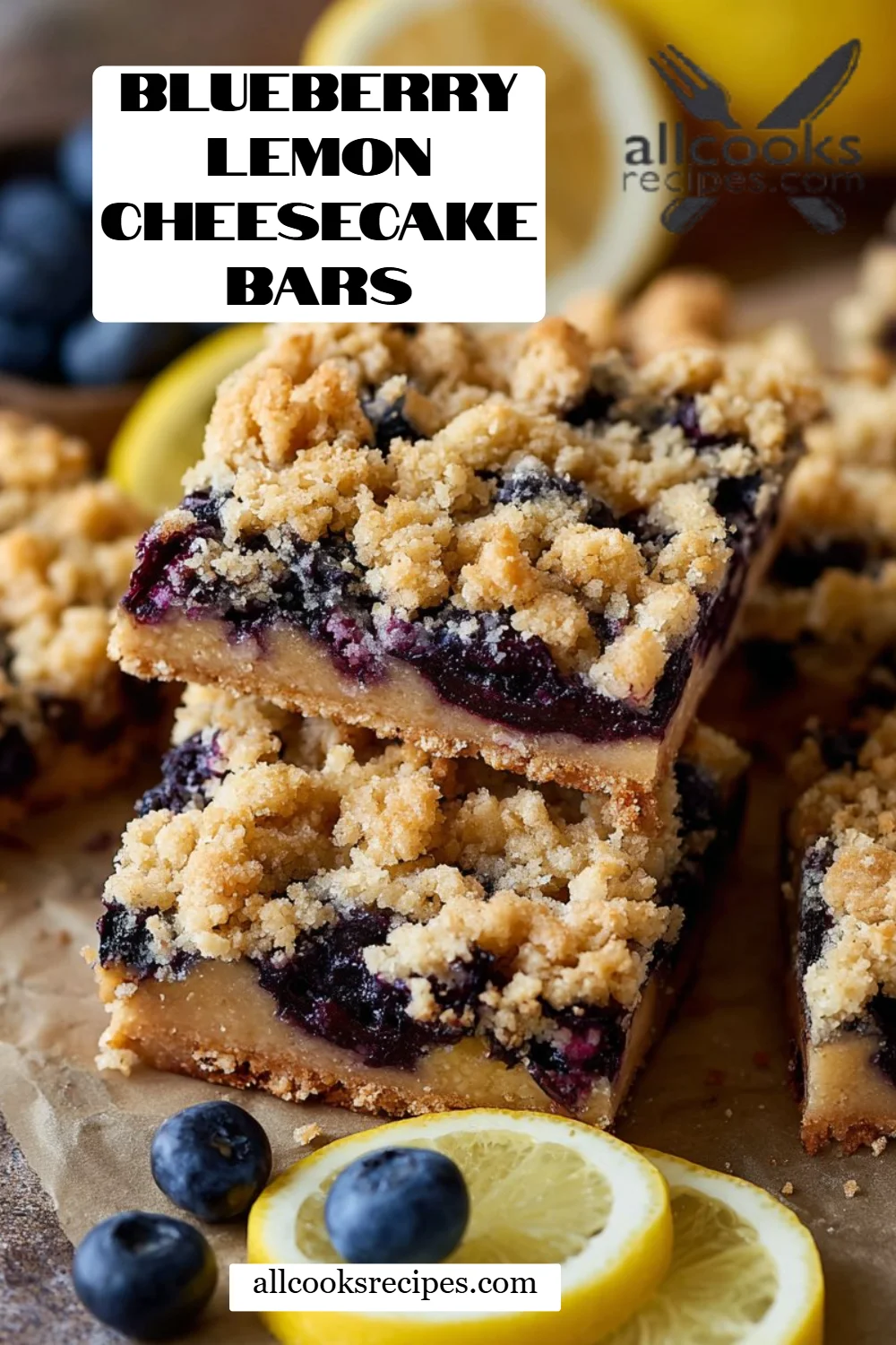 Blueberry Lemon Cheesecake Bars