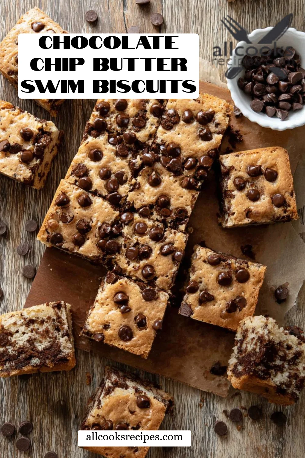 Chocolate Chip Butter Swim Biscuits