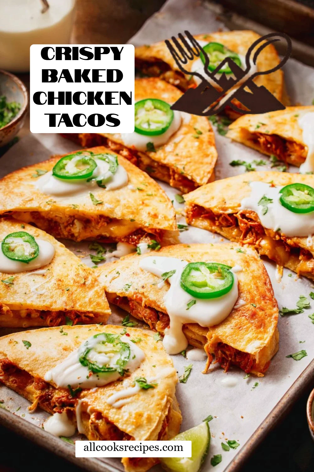 Crispy Baked Chicken Tacos