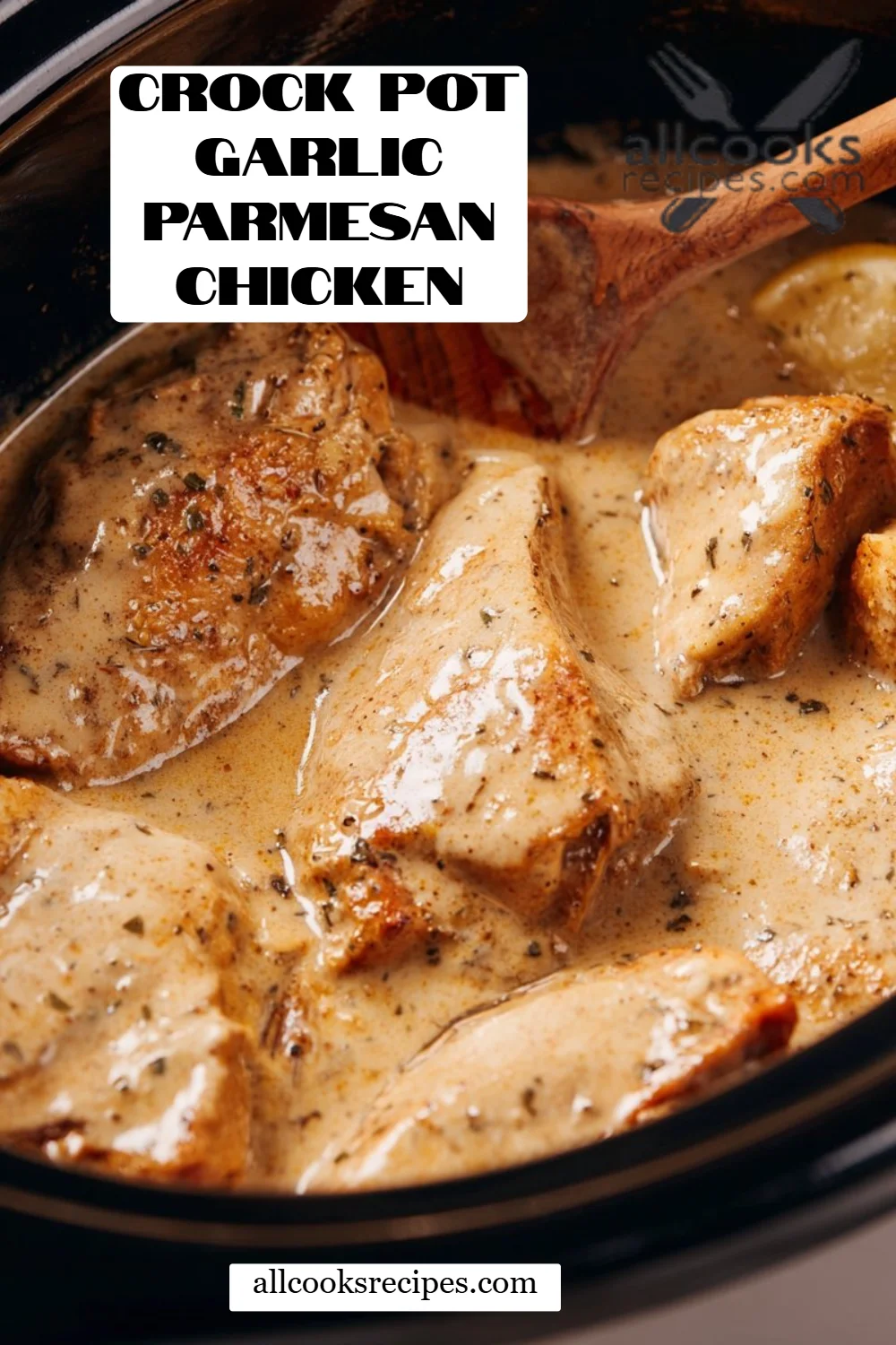 Crock Pot Garlic Parmesan Chicken