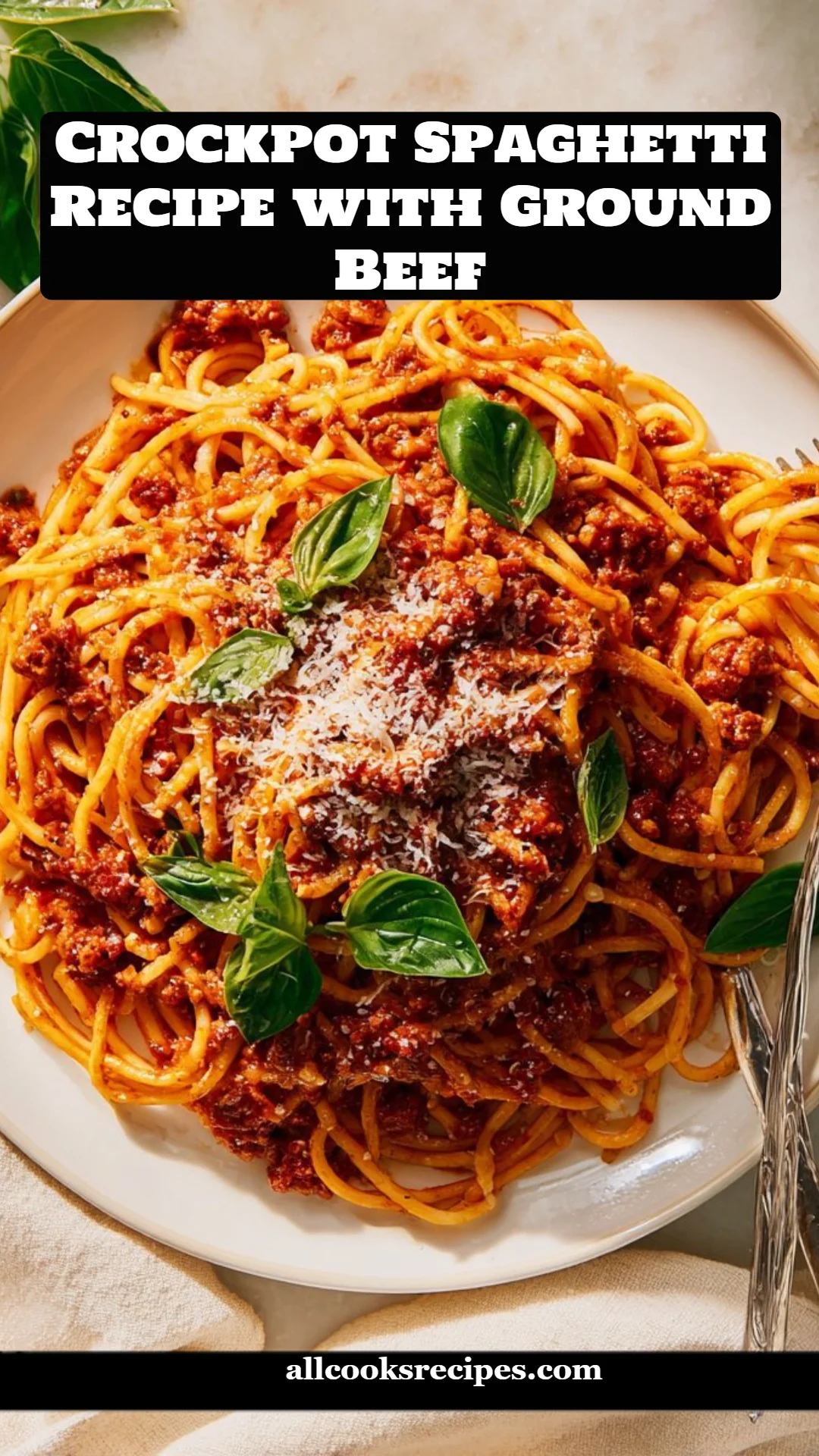 Crockpot Spaghetti Recipe with Ground Beef