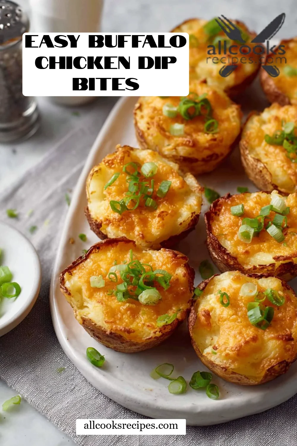 Easy Buffalo Chicken Dip Bites