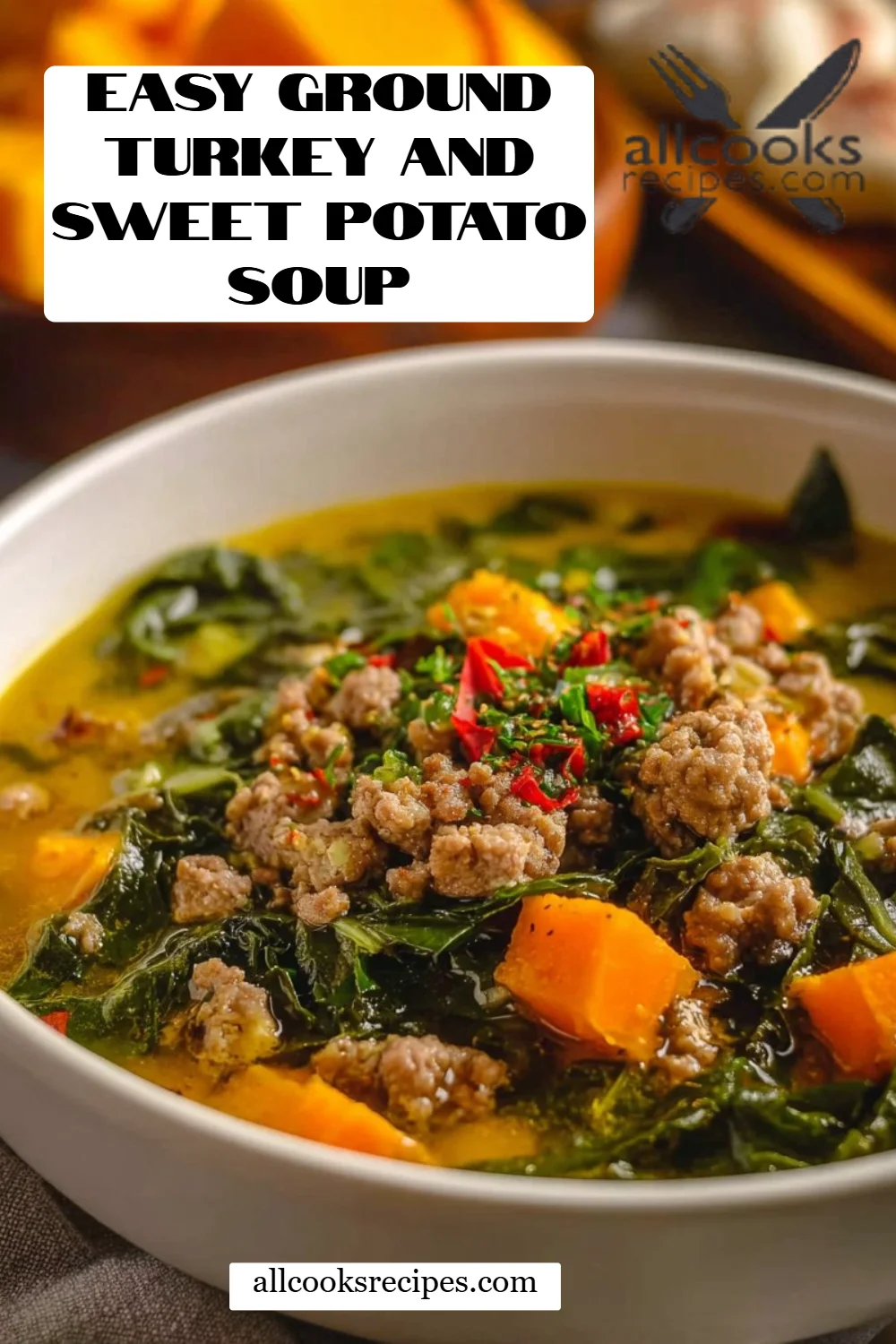 Easy Ground Turkey and Sweet Potato Soup
