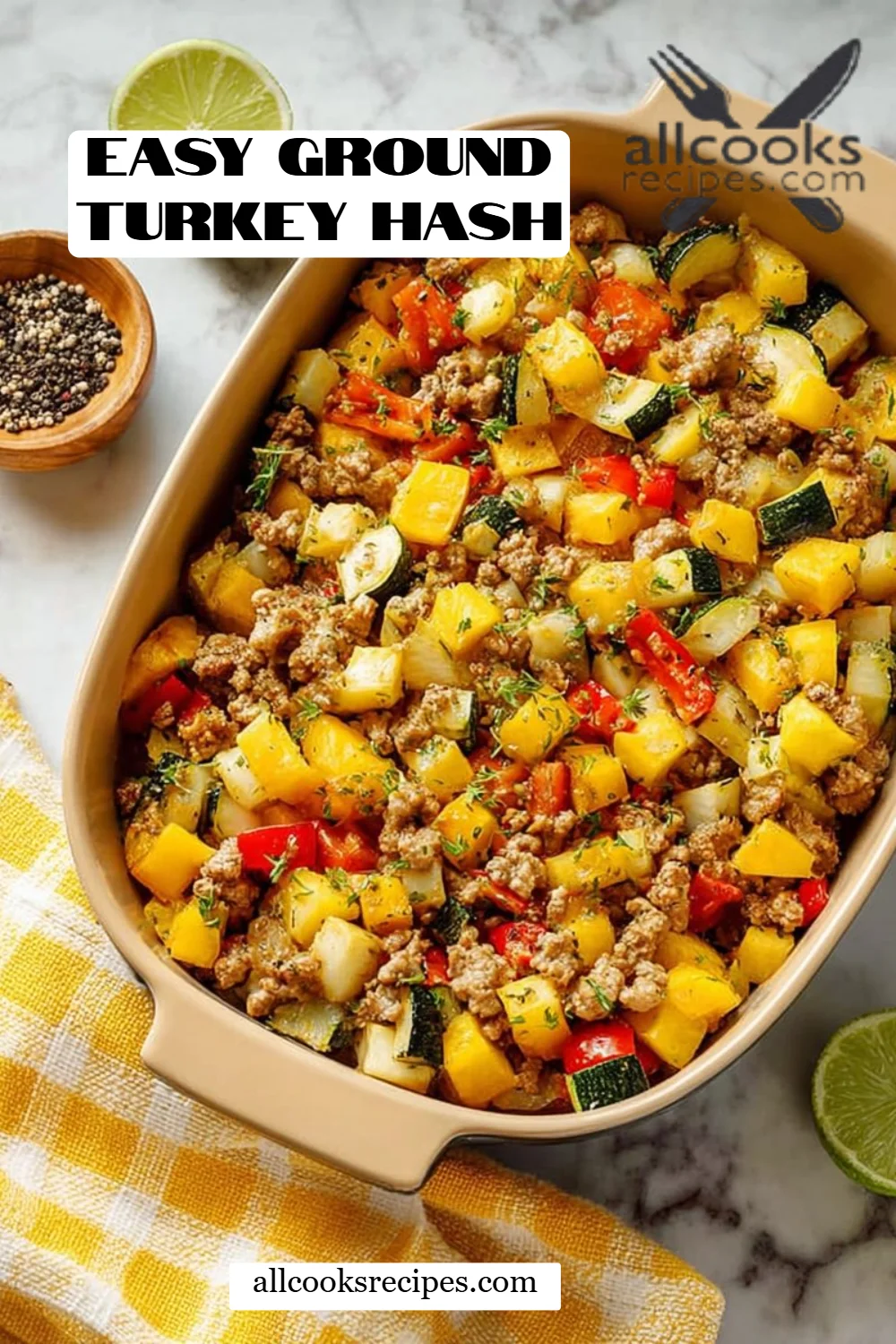 Easy Ground Turkey Hash