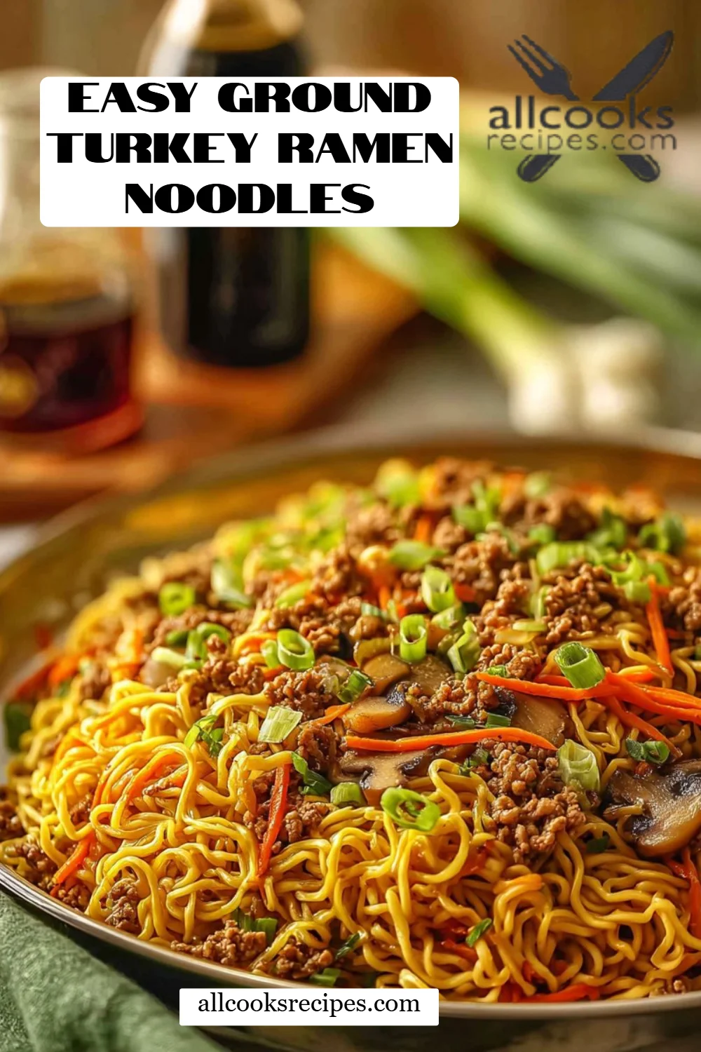 Easy Ground Turkey Ramen Noodles
