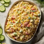 High protein tuna pasta salad with cottage cheese for a healthy meal