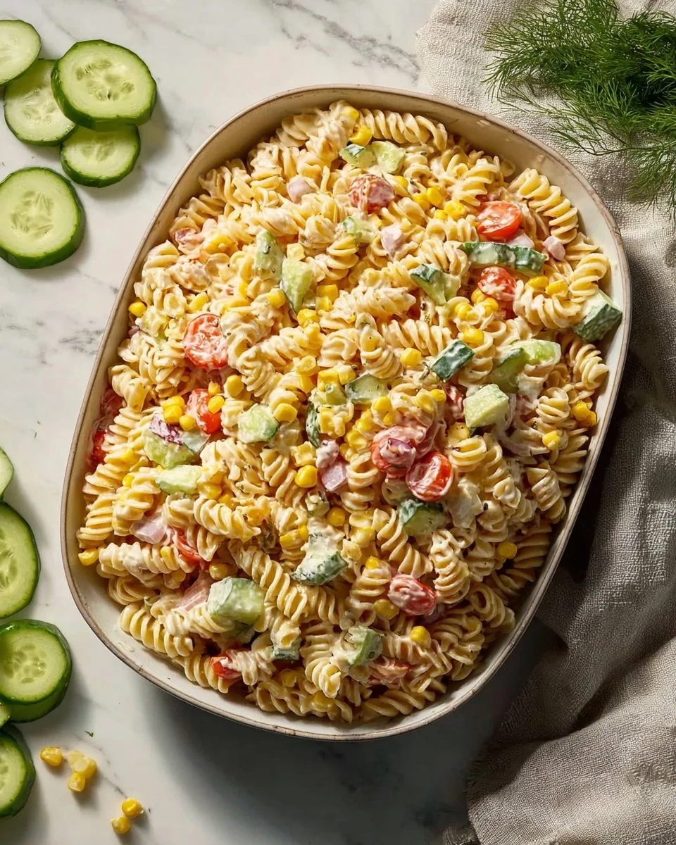 Easy High Protein Cottage Cheese Tuna Pasta Salad
