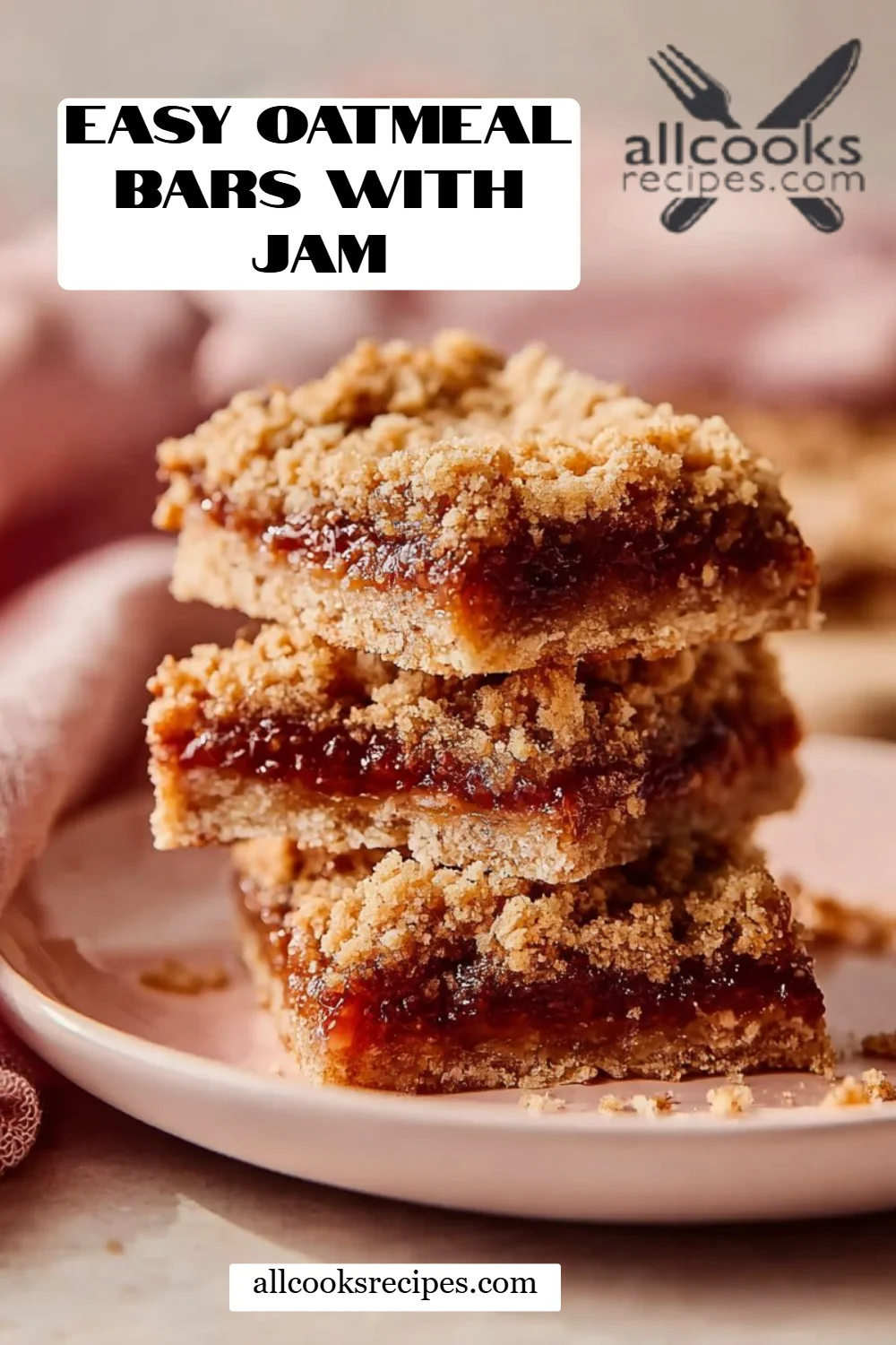 Easy Oatmeal Bars with Jam