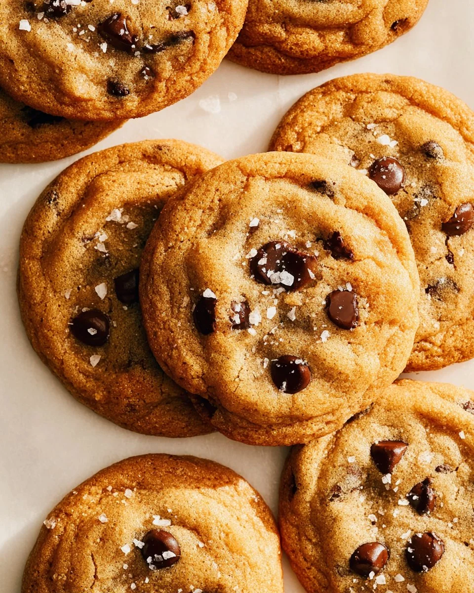 Plate of extra-chewy chocolate chip cookies fresh from the oven