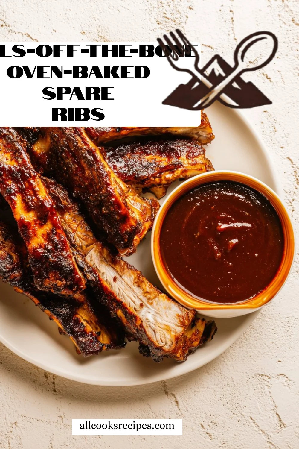 Falls-off-the-bone oven-baked spare ribs