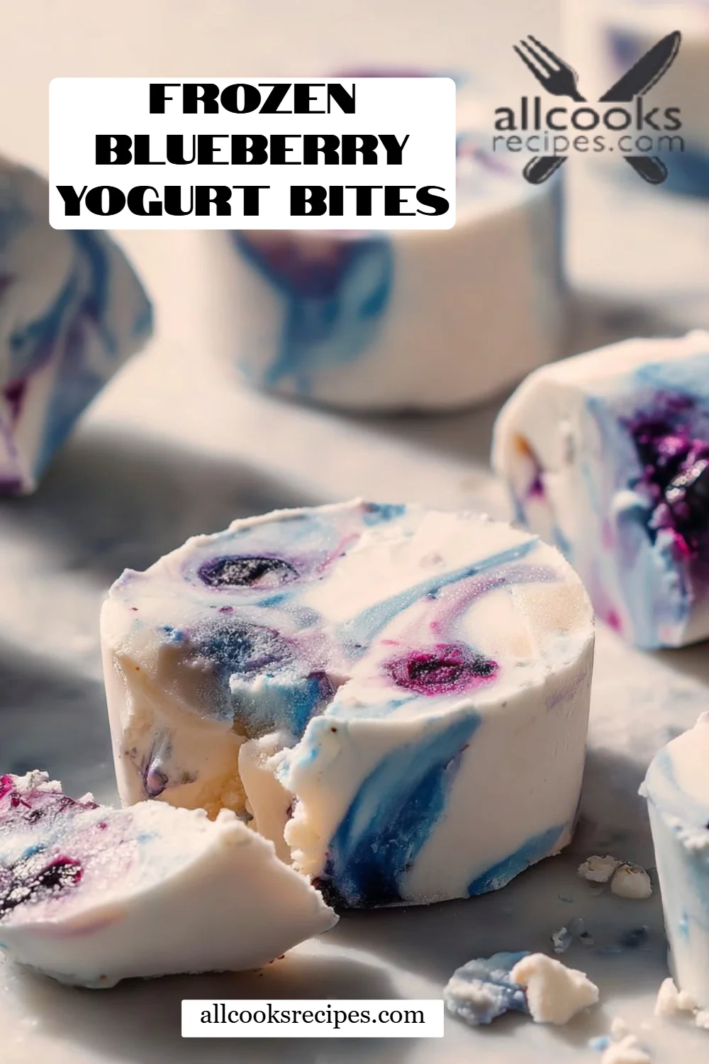 Frozen Blueberry Yogurt Bites
