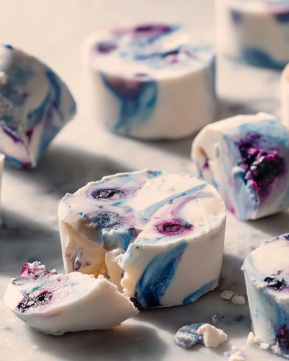 Frozen Blueberry Yogurt Bites