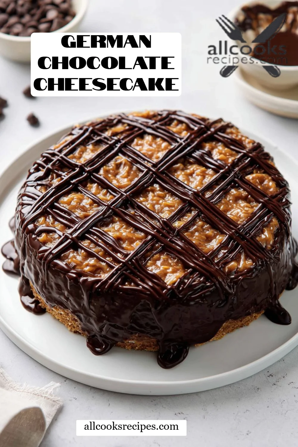 German Chocolate Cheesecake