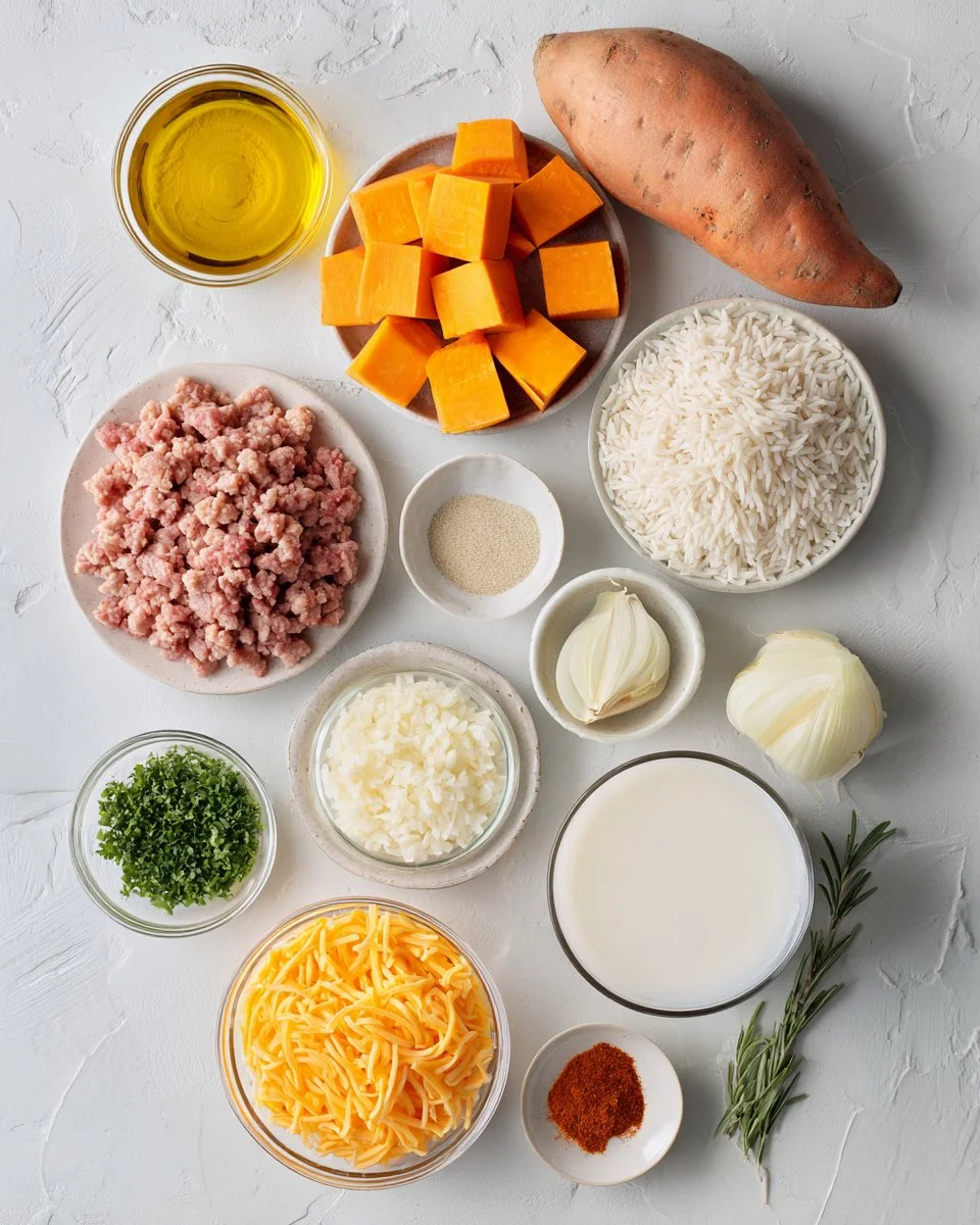 Hearty Ground Turkey and Sweet Potato Casserole