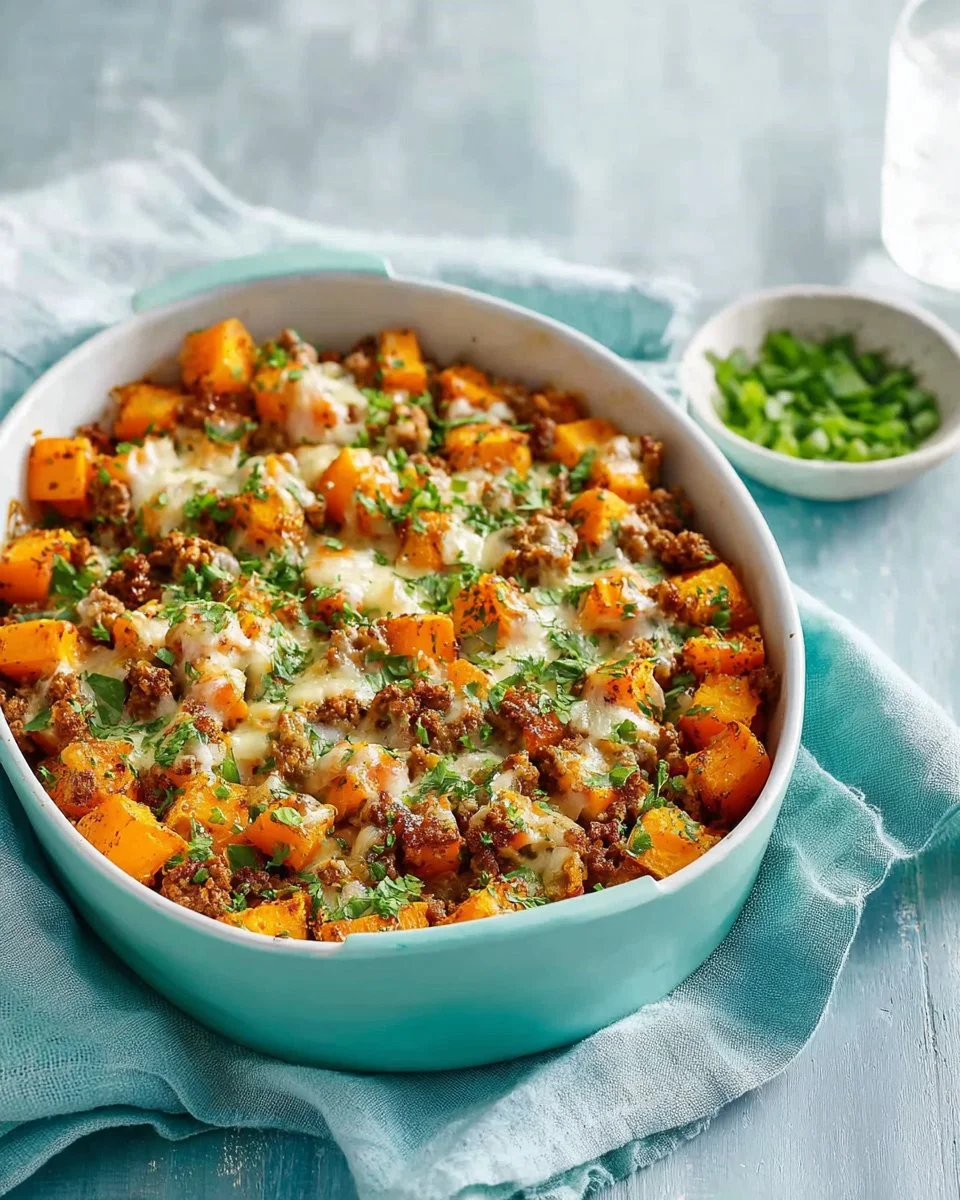 Hearty Ground Turkey and Sweet Potato Casserole